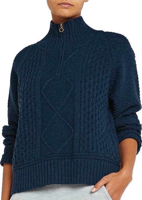 Kvitholmen Zip Up Sweater - Womens - Navy Blue 3
