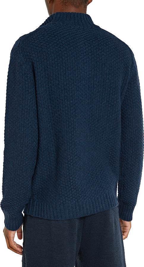 Kvittholmen Zip-Up Sweater - Mens - Navy Blue 4
