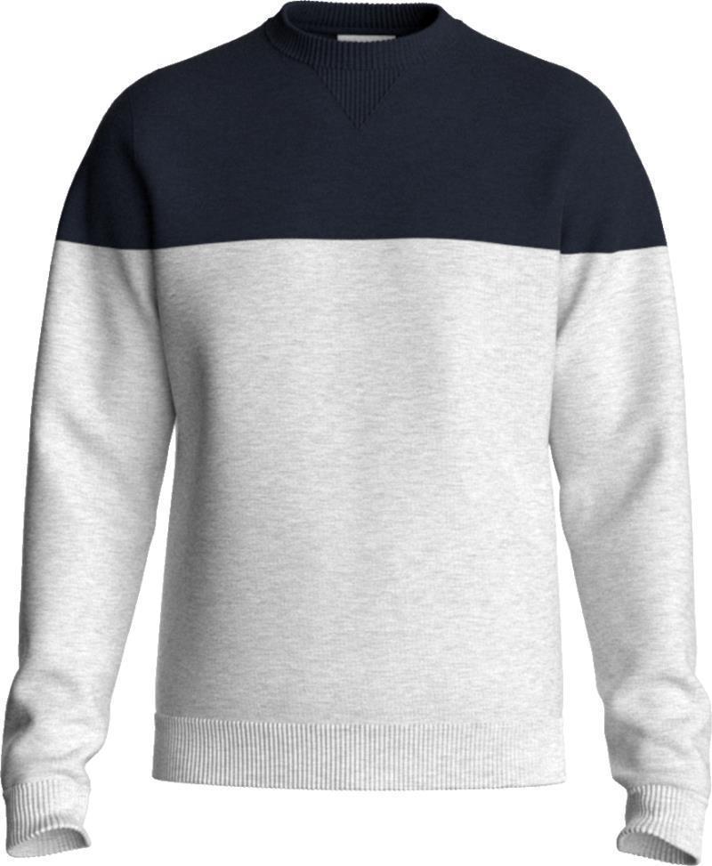Tind Crew Neck - Mens - Navy Grey 1