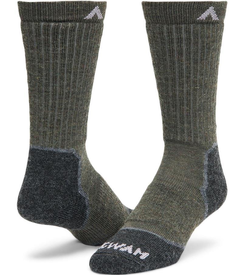 Merino Lite Hiker Socks - Olive Green Heather 1