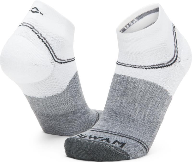 Surpass Lightweight Quarter Socks - White / Grey 1