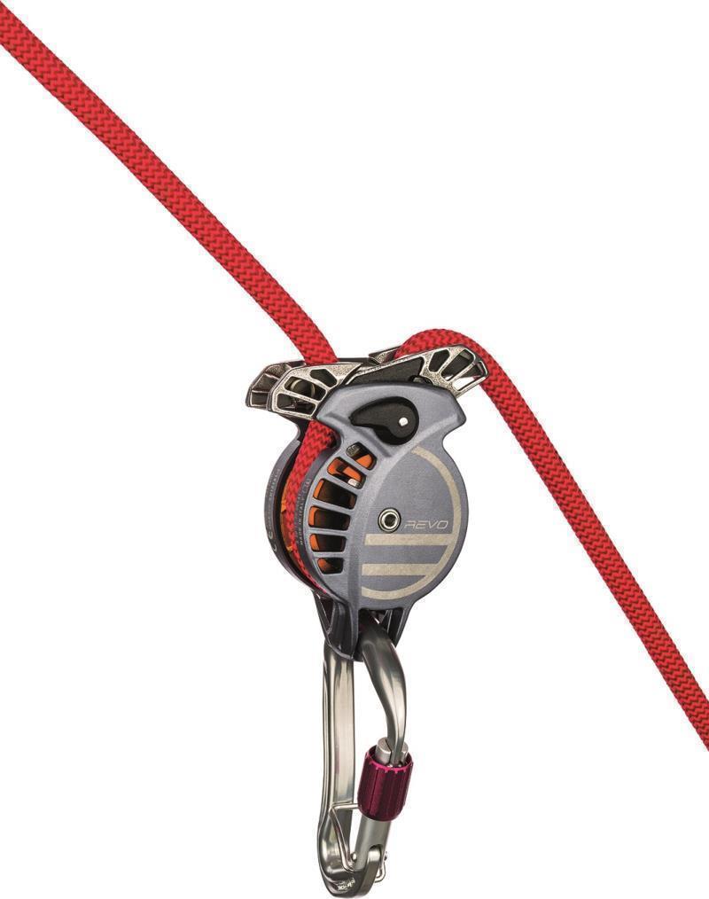 Revo Belay Device - Gunmetal / Tangerine 4