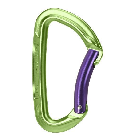 Session Bent Gate Carabiner - Green / Purple 1