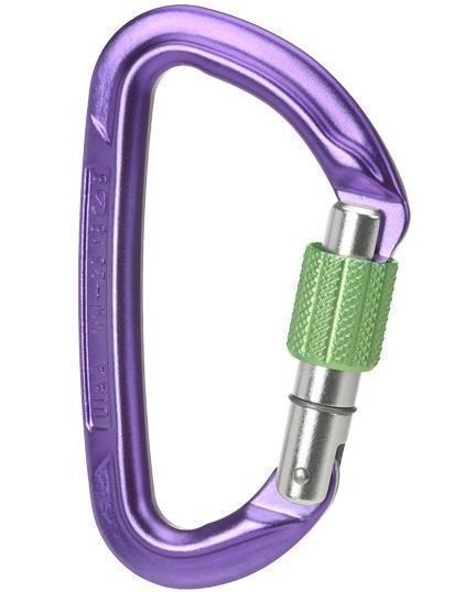 Session Screw Gate Carabiner - Purple / Green 1