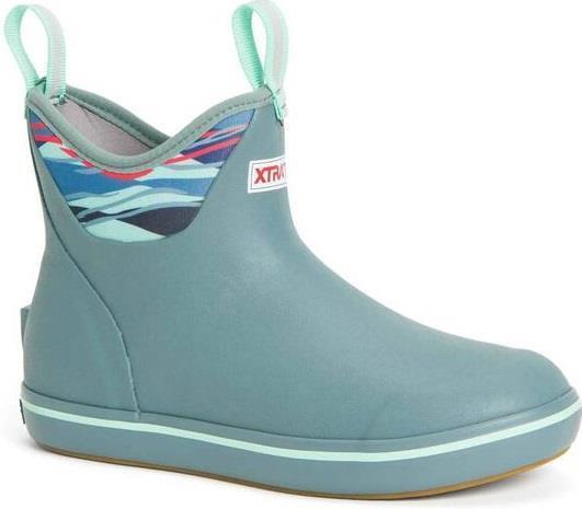 6" Print Ankle Deck Boots - Womens - Tropper Blue / Beach Glass 1