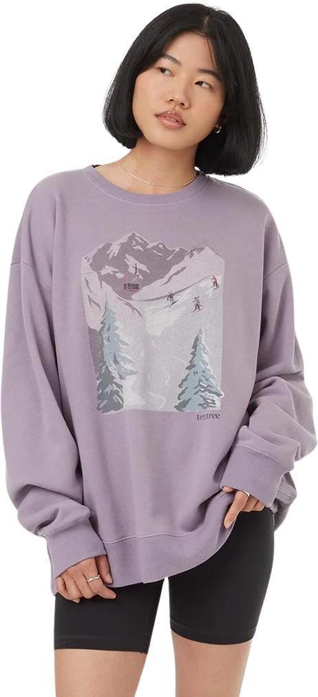 Alpine Oversized Crew - Womens - Purple Ash / Mulled Grape 1