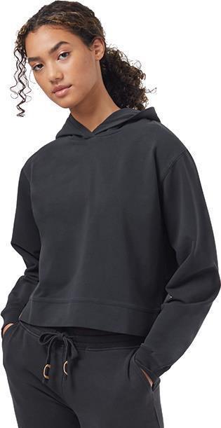 French Terry Cropped Hoodie - Womens - Meteorite Black 2