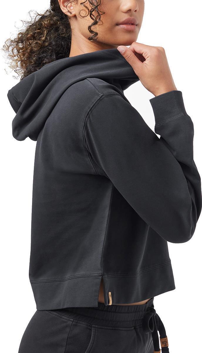 French Terry Cropped Hoodie - Womens - Meteorite Black 3