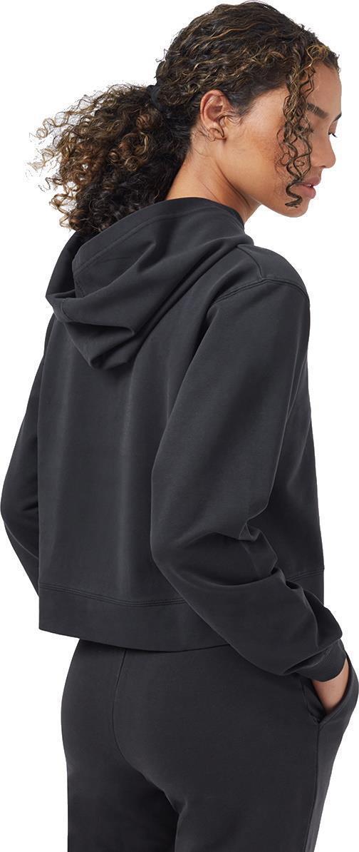 French Terry Cropped Hoodie - Womens - Meteorite Black 4