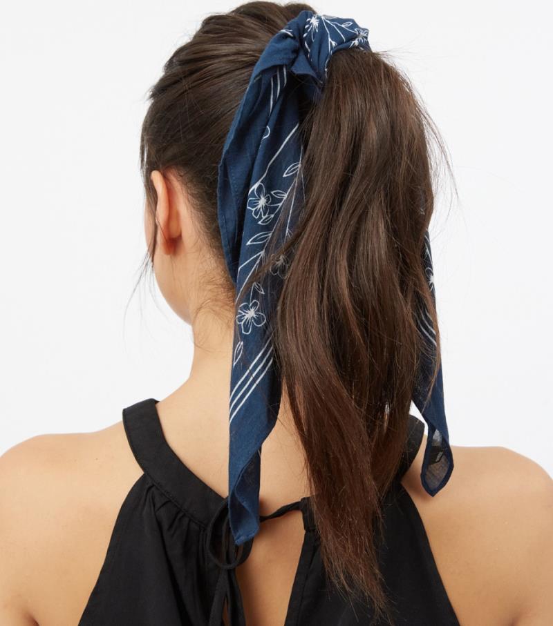 Hair Scarf - moonlit ocean 1