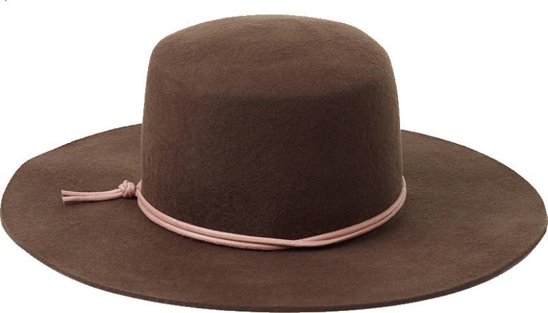 Harlow Boater Hat - chocolate brown 1