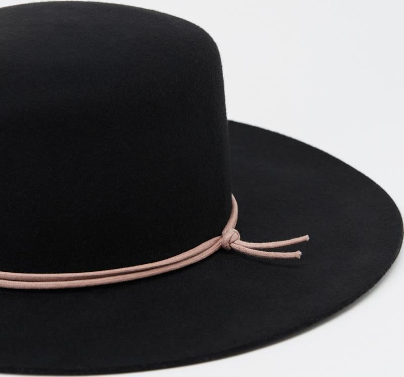 Harlow Boater Hat - meteorite black 1