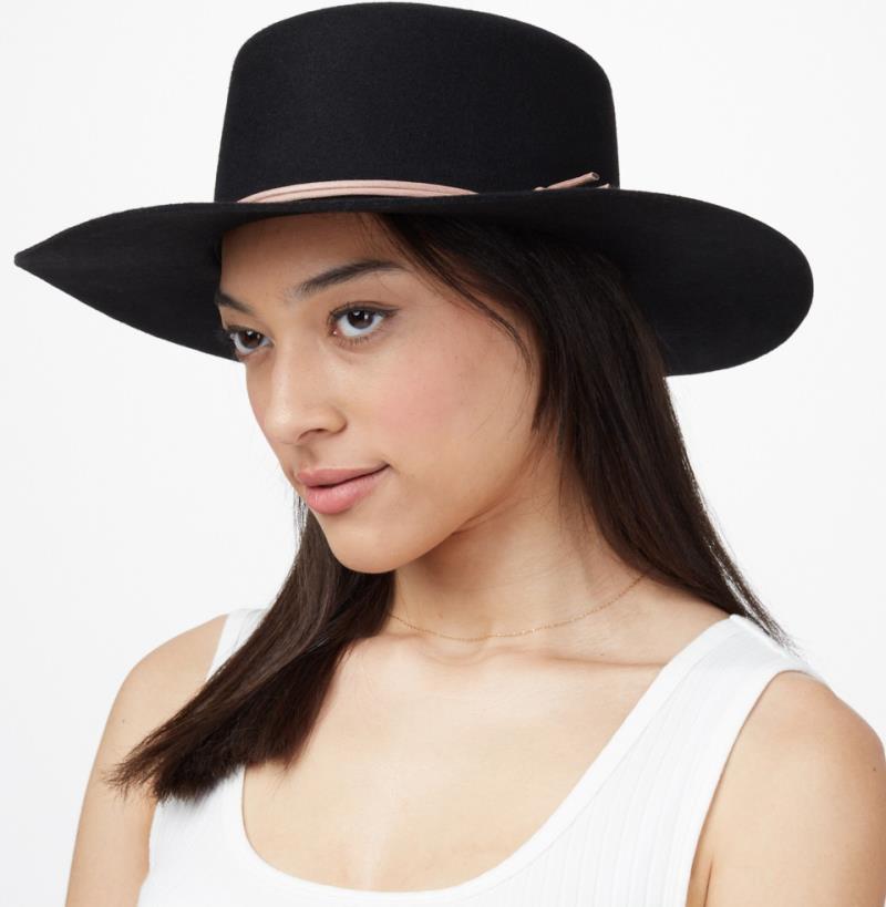 Harlow Boater Hat - meteorite black 1