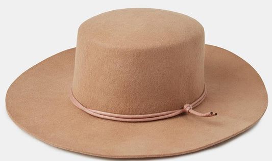 Harlow Boater Hat - tobacco brown 1