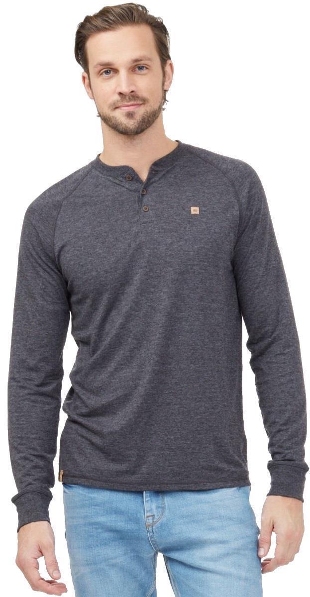 Hemp Classic Henley LS - Mens - Meteorite Black Heather 1
