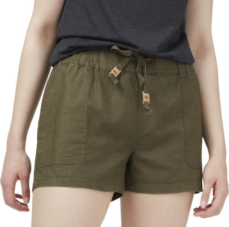 Hemp Stretch Instow Shorts - Womens - Olive Night Green 1