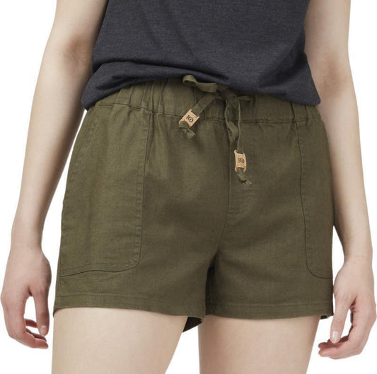 Hemp Stretch Instow Shorts - Womens - Olive Night Green 1