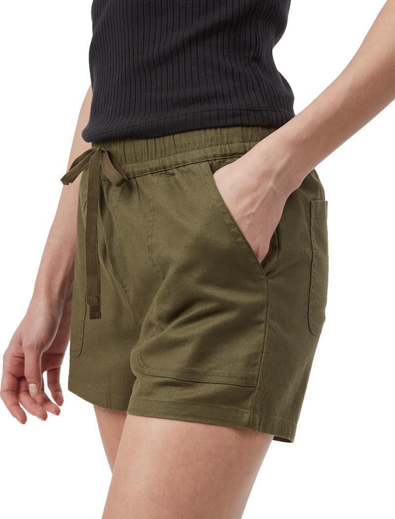 Hemp Stretch Instow Shorts - Womens - Olive Night Green 4