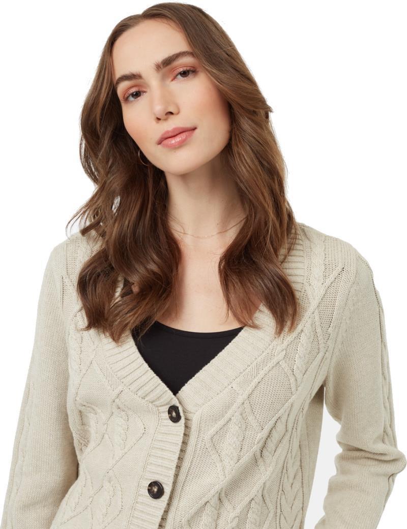 Highline Cabled Cardigan - Womens - Pale Oak Heather 4