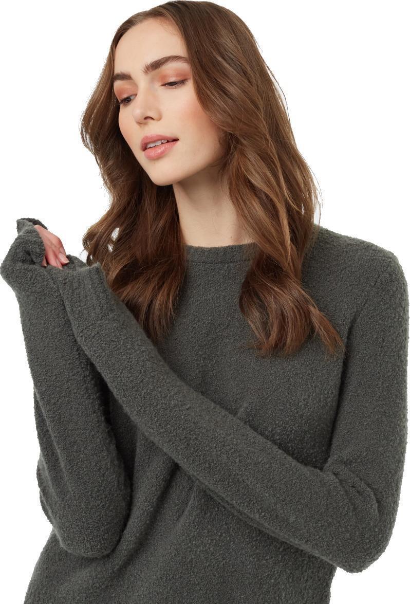 Highline Fuzzy Crew Sweater - Womens - Urban Green 4