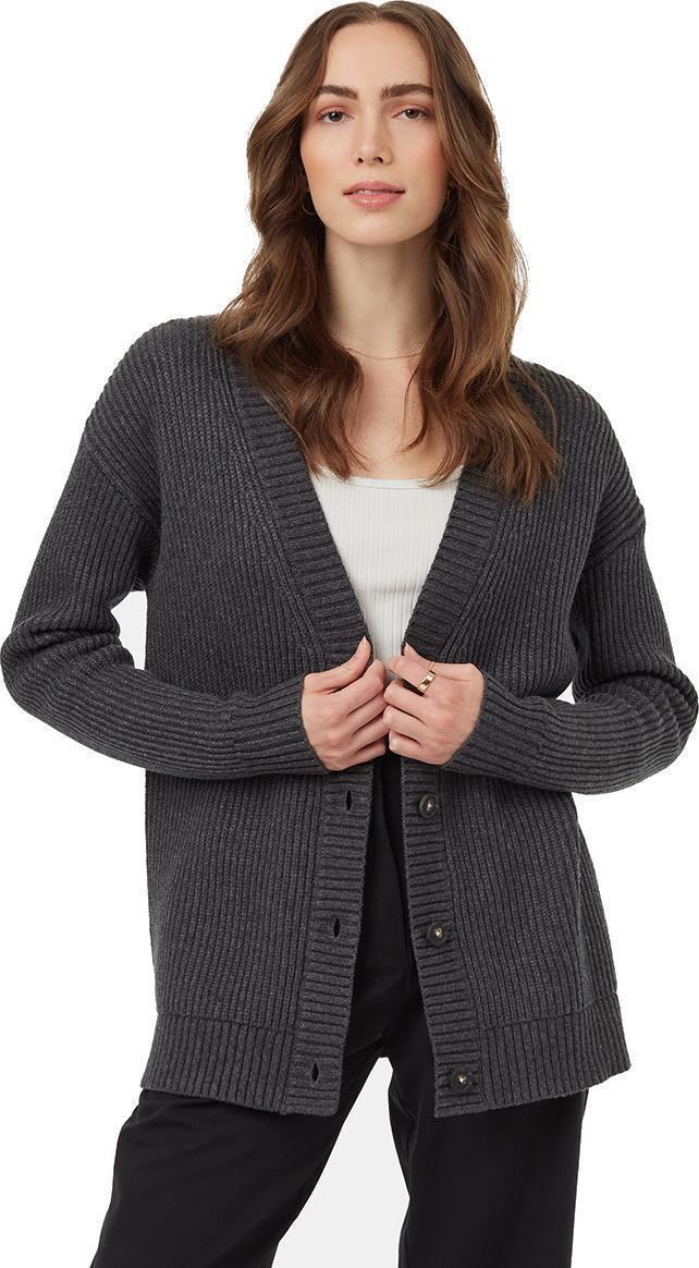Highline Oversized Button Cardigan - Womens - Dark Grey Heather 2