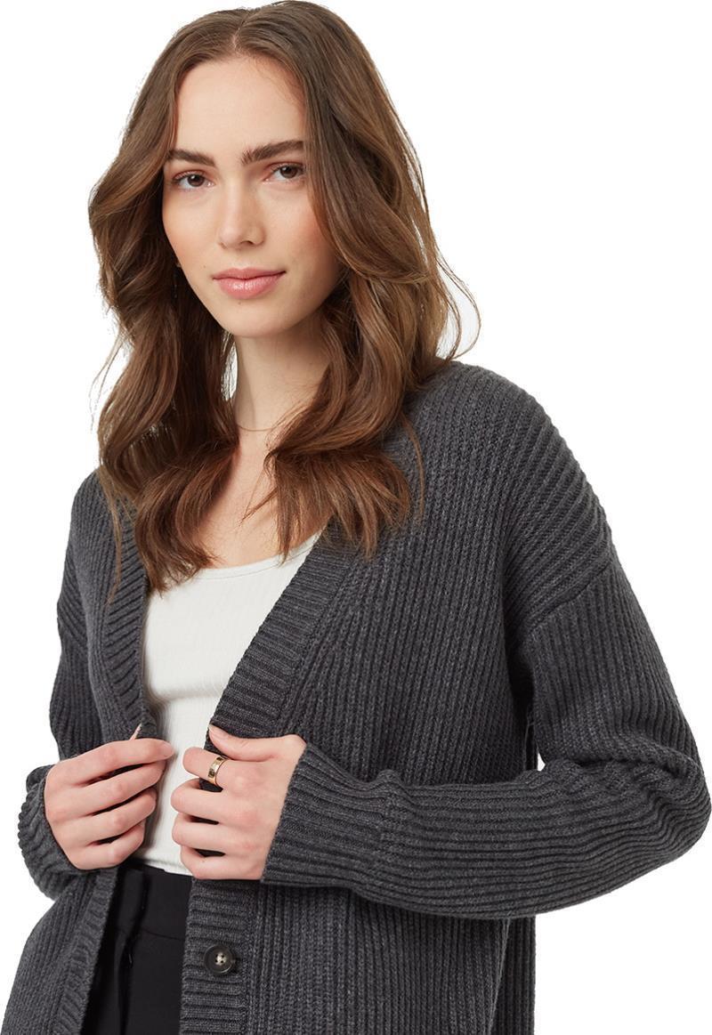 Highline Oversized Button Cardigan - Womens - Dark Grey Heather 4