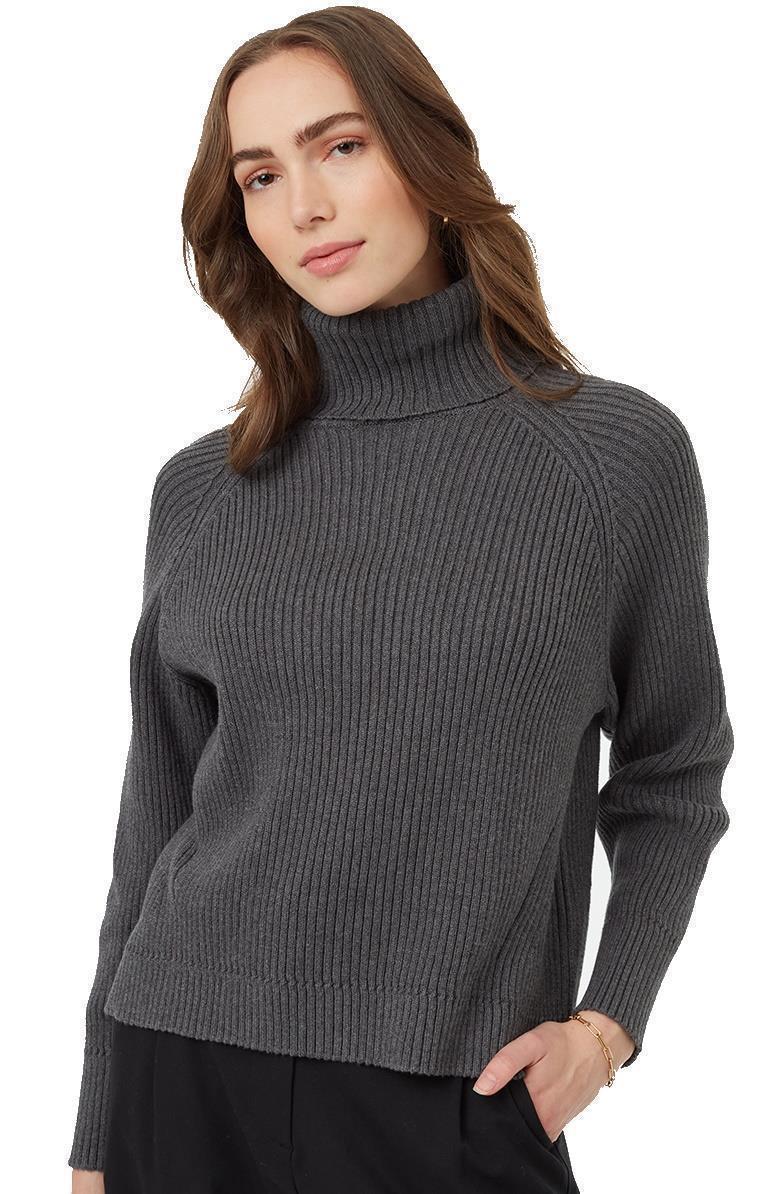 Highline Swing Turtleneck Sweater - Womens - Dark Grey Heather 1