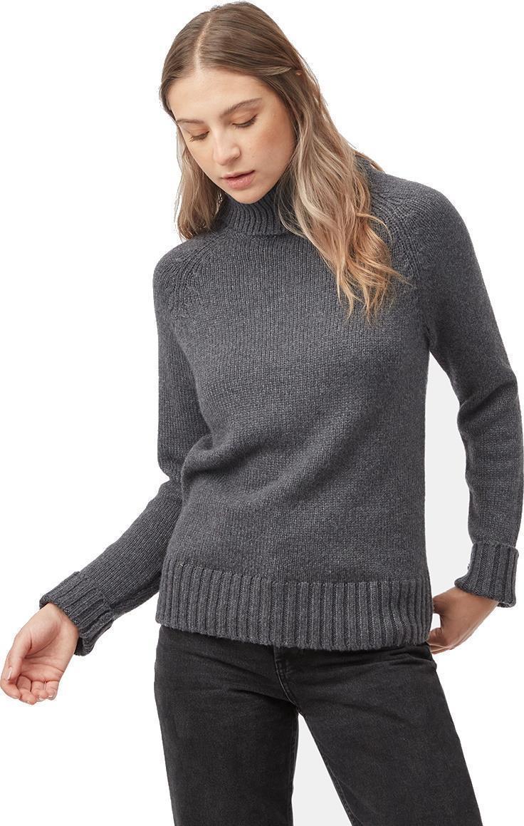 Highline Wool Turtleneck Sweater - Womens - Dark Grey Heather 2