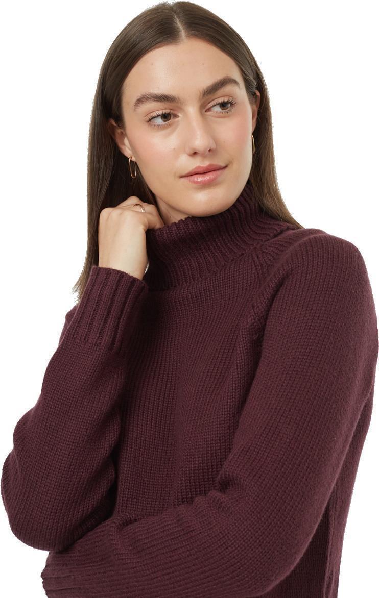 Highline Wool Turtleneck Sweater - Womens - Mulberry 4