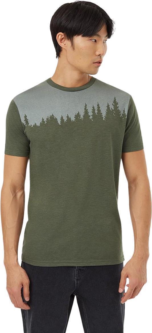 Juniper T-Shirt - Mens - dark kombu green heather / white 1