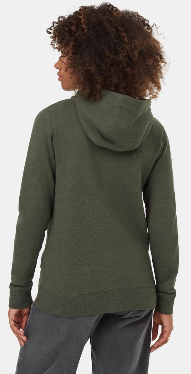 Juniper Zip Hoodie - Womens - Dark Kombu Green Heather / White 3