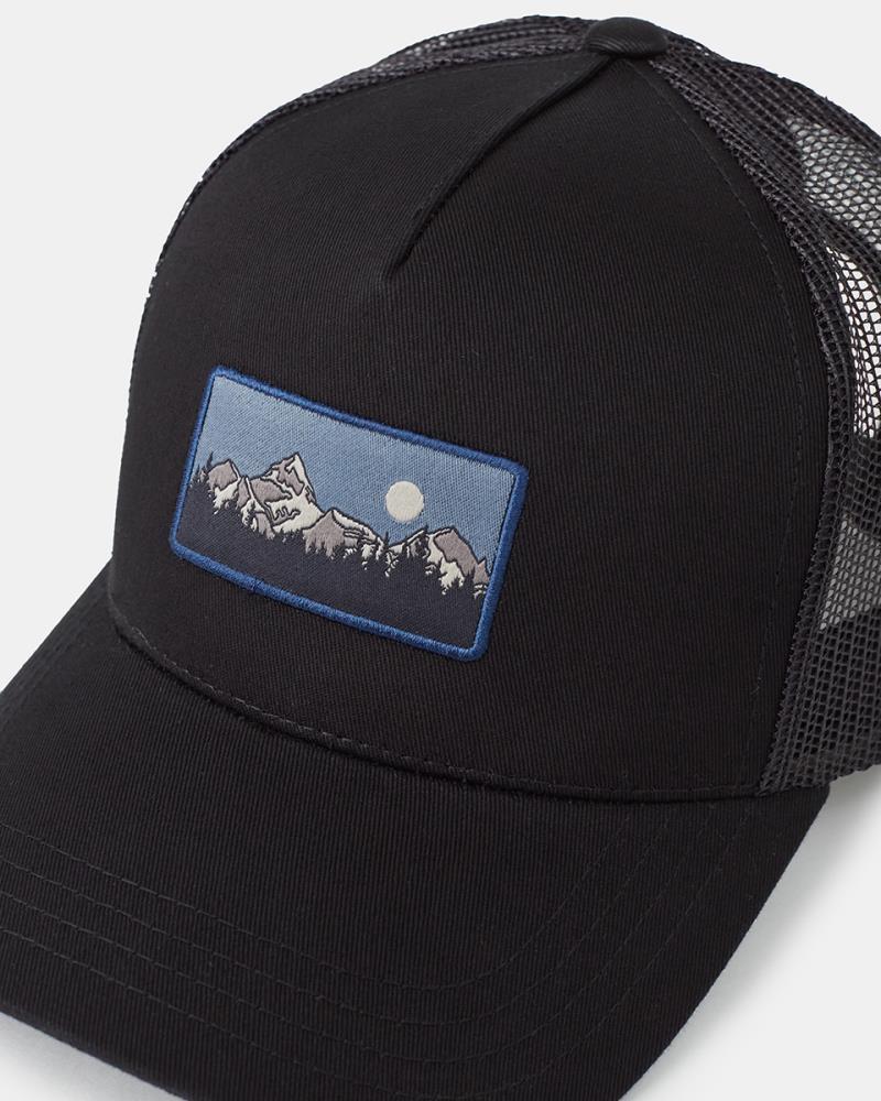 Mountain Patch Altitude Hat - Meteorite Black / Dark Ocean Blue 2