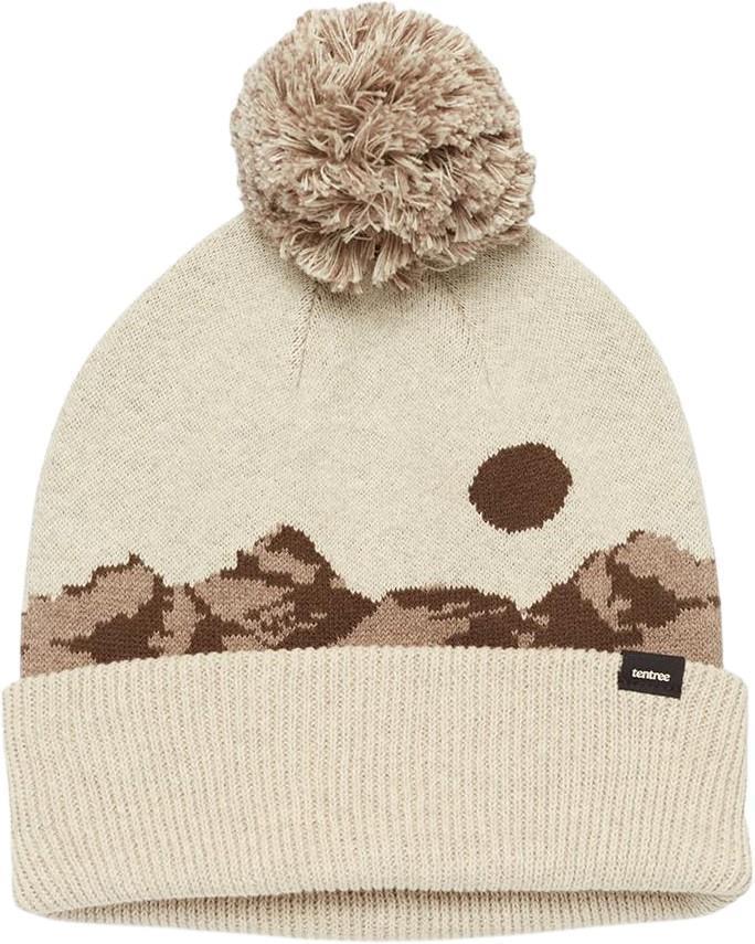 Mountain Scenic Pom Beanie - Pale Oak Heather / Fossil Heather 1