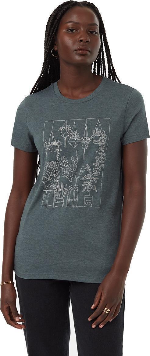 Plant Club T-Shirt - Womens - Urban Green Heather / Silver Cloud Grey 1