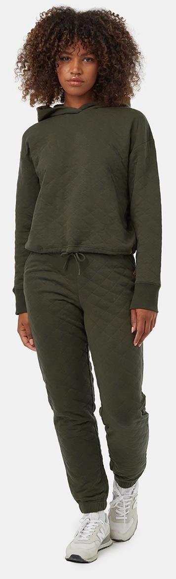 Quilted Hoodie - Womens - Dark Kombu Green 2