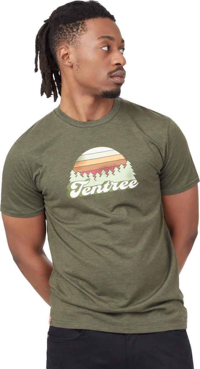 Retro Tentree T-Shirt - Mens - olive night green heather 1