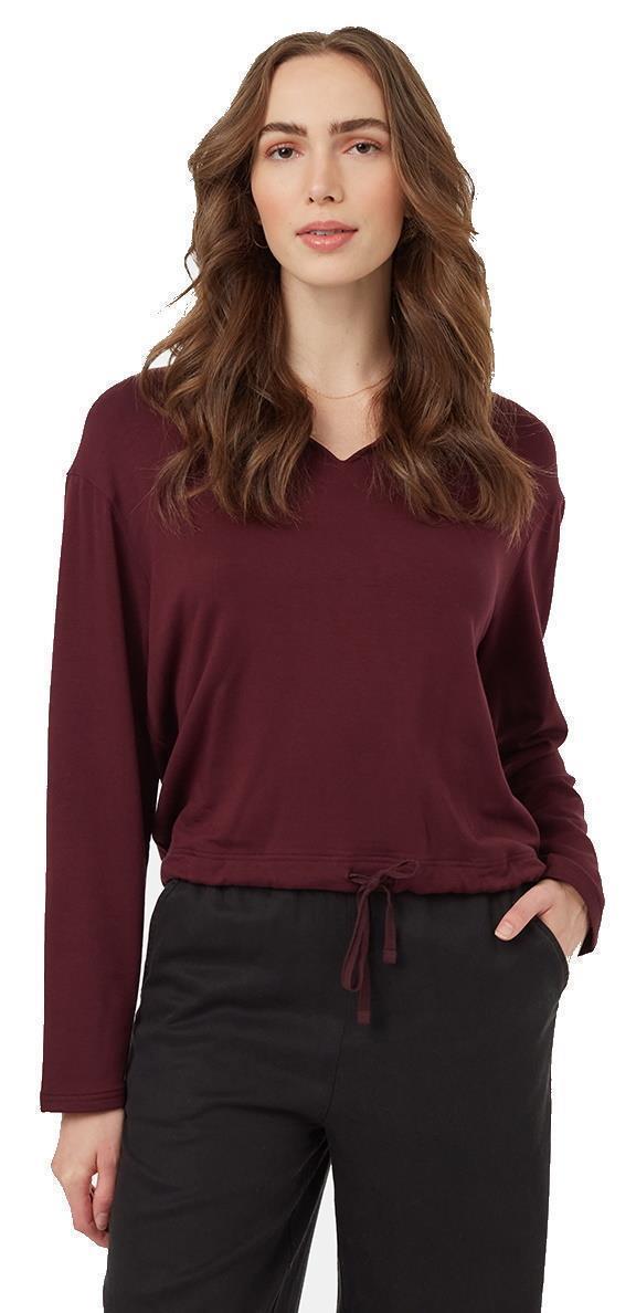 Soft EcoTerry Notch Neck - Womens - Mulberry 1