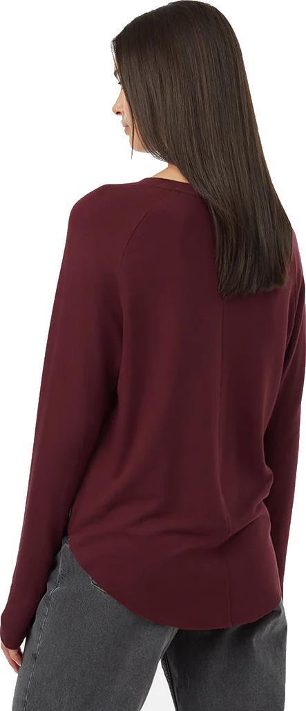 Soft EcoTerry Shirttail Crew - Womens - Mulberry 2