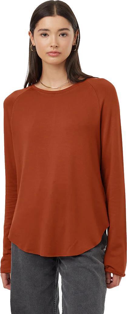 Soft EcoTerry Shirttail Crew - Womens - Toffee 1