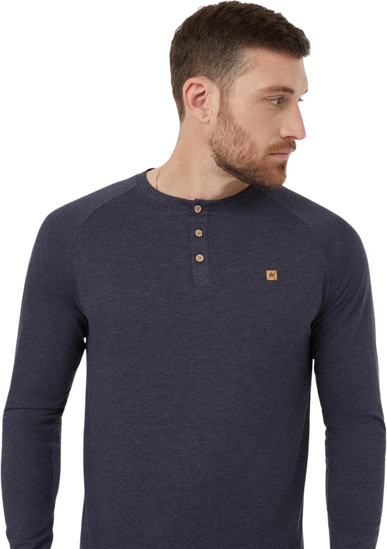 TreeBlend Classic Henley LS - Mens - Midnight Blue Heather 1