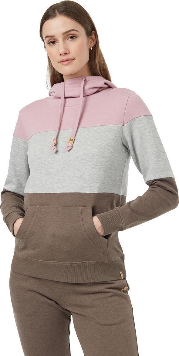TreeFleece Blocked Banshee Hoodie - Womens - Dawn Pink / Grey Heather / Falcon 1