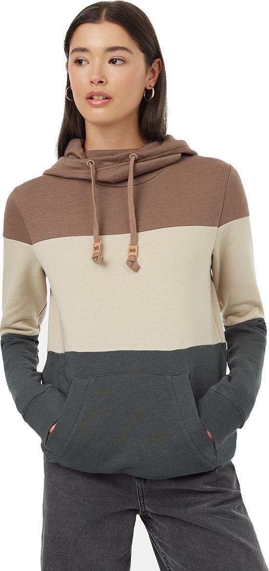 TreeFleece Blocked Banshee Hoodie - Womens - Fossil / Pale Oak / Urban Green 1