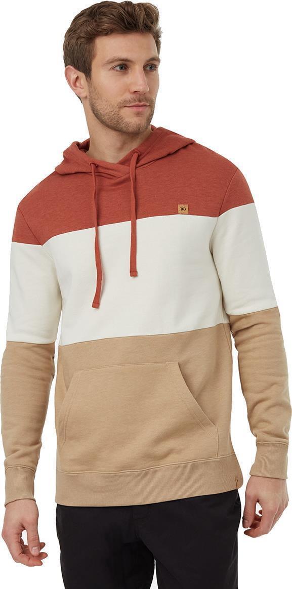 TreeFleece Blocked Reynard Hoodie - Mens - Baked Clay / Undyed / Barley 1