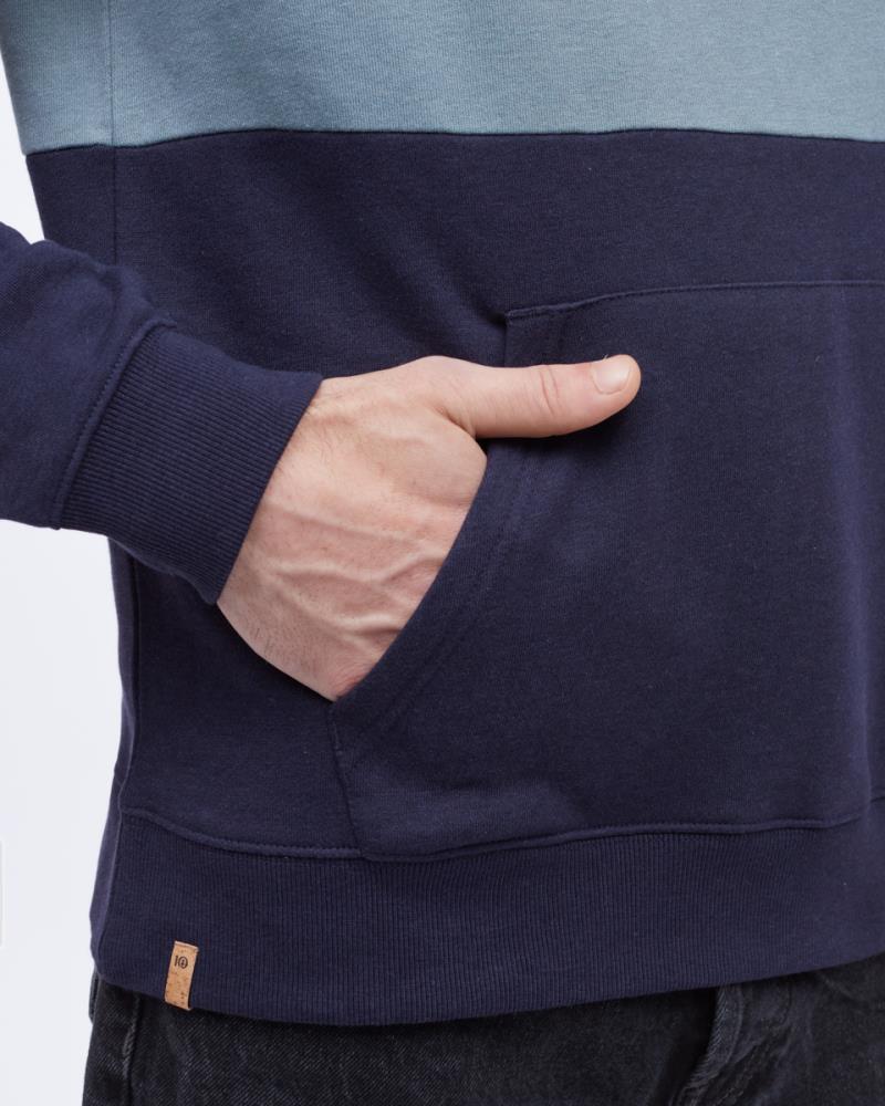 TreeFleece Blocked Reynard Hoodie - Mens - Hi Rise Grey Heather / Storm Blue / Midnight Blue 4