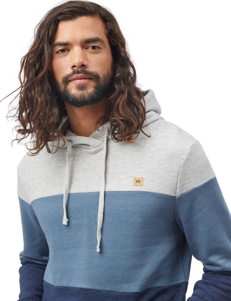 TreeFleece Blocked Reynard Hoodie - Mens - Hi Rise Grey Heather / Vintage Blue / Dress Blue 1