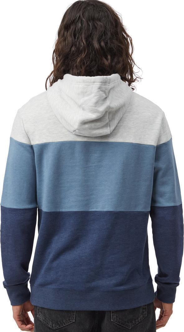 TreeFleece Blocked Reynard Hoodie - Mens - Hi Rise Grey Heather / Vintage Blue / Dress Blue 2
