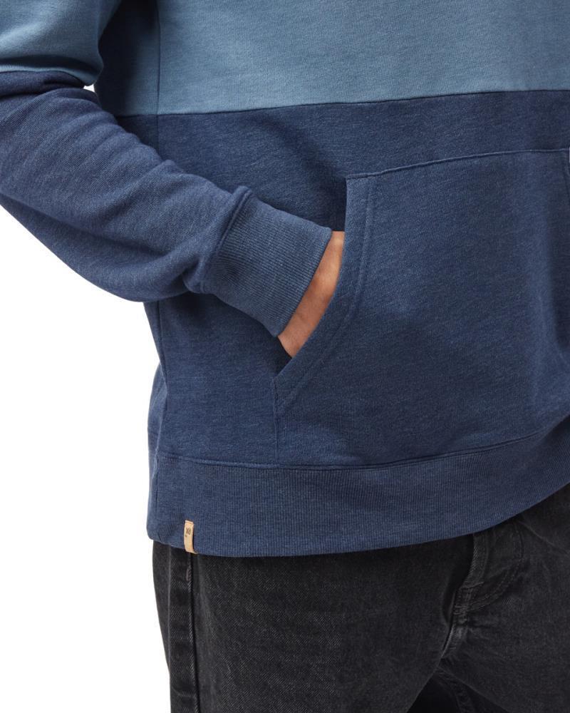 TreeFleece Blocked Reynard Hoodie - Mens - Hi Rise Grey Heather / Vintage Blue / Dress Blue 3
