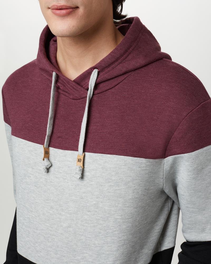TreeFleece Blocked Reynard Hoodie - Mens - Merlot / Hi Rise / Black 2