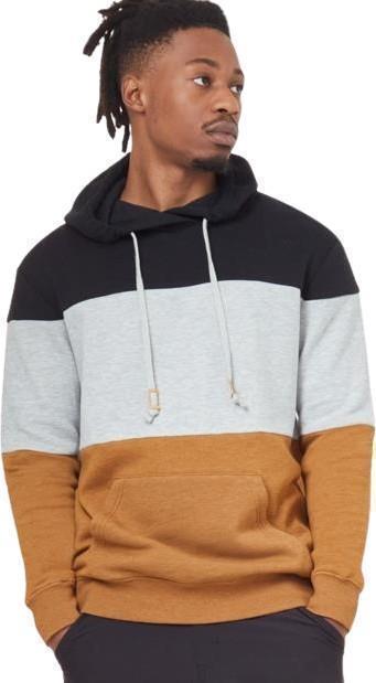 TreeFleece Blocked Reynard Hoodie - Mens - Meteorite Black Heather / Hi Rise Grey Heather / R 1