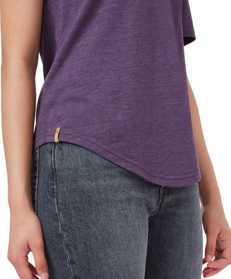 Treeblend V-Neck T-Shirt - Womens - aubergine purple heather 1